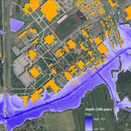 100 yr. flood depth map