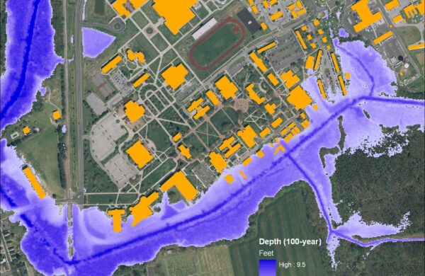 100 yr. flood depth map